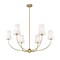 Z-Lite Shannon Chandelier, 6-Light, 42 In.W x 19.25 In.H, Rubbed Brass/white 3040-42RB - alternate 7